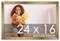 24x16 Gold Bronze Wood Picture Frame - UV Acrylic, Foam Board Backing, Hanging Hardware